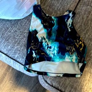 Blue nice comfy you can jog with it shake it on a run